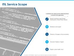Itil service scope desktop ppt powerpoint presentation icon themes