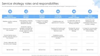 ITIL Service Strategy Roles And Responsibilities Ppt Powerpoint Presentation Slides Maker