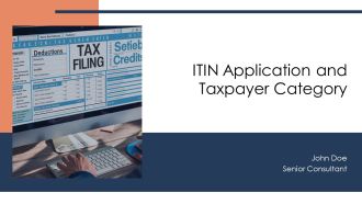 ITIN Application And Taxpayer Category PPT Mockup AT