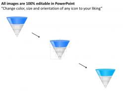 Iu four staged funnel with icons powerpoint template