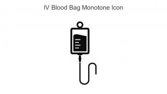 IV Blood Bag Monotone Icon In Powerpoint Pptx Png And Editable Eps Format
