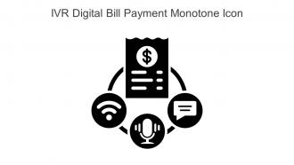 IVR Digital Bill Payment Monotone Icon In Powerpoint Pptx Png And Editable Eps Format