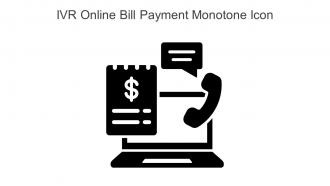 IVR Online Bill Payment Monotone Icon In Powerpoint Pptx Png And Editable Eps Format