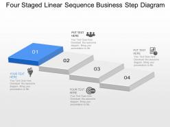 Ix four staged linear sequence business step diagram powerpoint template