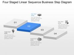 Ix four staged linear sequence business step diagram powerpoint template