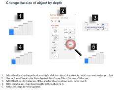 Iy five staged sequential bar graph for process flow powerpoint template