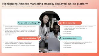 J38 Highlighting Amazon Marketing Strategy Deployed Online Platform Strategy SS