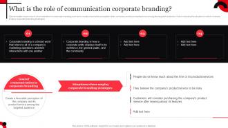J39 What Is The Role Of Communication Corporate Branding Strategy SS V