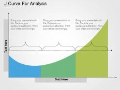 J curve for analysis flat powerpoint design