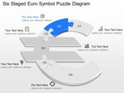 Ja six staged euro symbol puzzle diagram powerpoint template