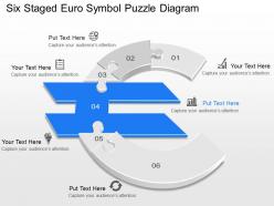 Ja six staged euro symbol puzzle diagram powerpoint template