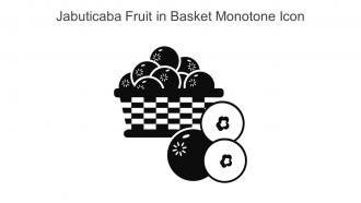 Jabuticaba Fruit In Basket Monotone Icon In Powerpoint Pptx Png And Editable Eps Format