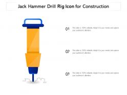 Jack hammer drill rig icon for construction