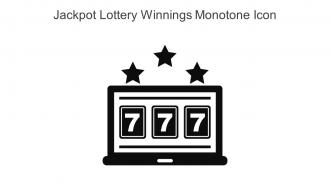 Jackpot Lottery Winnings Monotone Icon In Powerpoint Pptx Png And Editable Eps Format
