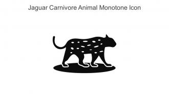 Jaguar Carnivore Animal Monotone Icon In Powerpoint Pptx Png And Editable Eps Format