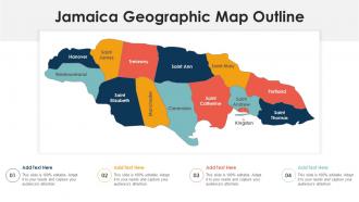 Jamaica Geographic Map Outline