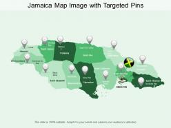 Jamaica map image with targeted pins