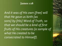 James 1 18 a kind of first fruits powerpoint church sermon