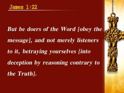 James 1 22 so do not merely listen powerpoint church sermon