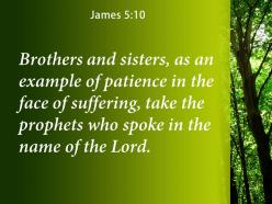 James 5 10 the prophets who spoke powerpoint church sermon