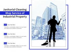 Janitorial cleaning mop service of industrial property