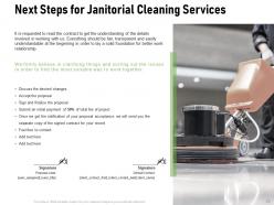 Janitorial Cleaning Services Proposal Powerpoint Presentation Slides
