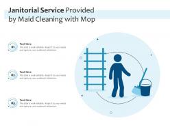 Janitorial service provided by maid cleaning with mop