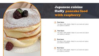 Japanese Cuisine Fluffy Pancake Food With Raspberry