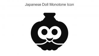 Japanese Doll Monotone Icon In Powerpoint Pptx Png And Editable Eps Format