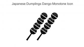Japanese Dumplings Dango Monotone Icon In Powerpoint Pptx Png And Editable Eps Format