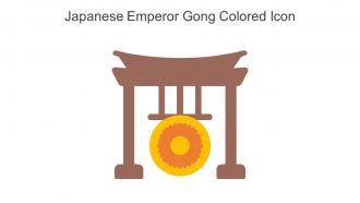 Japanese Emperor Gong Colored Icon In Powerpoint Pptx Png And Editable Eps Format