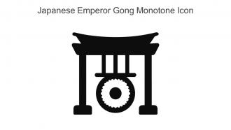 Japanese Emperor Gong Monotone Icon In Powerpoint Pptx Png And Editable Eps Format