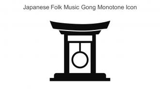 Japanese Folk Music Gong Monotone Icon In Powerpoint Pptx Png And Editable Eps Format
