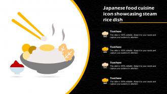 Japanese Food Cuisine Icon Showcasing Steam Rice Dish