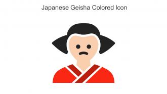 Japanese Geisha Colored Icon In Powerpoint Pptx Png And Editable Eps Format
