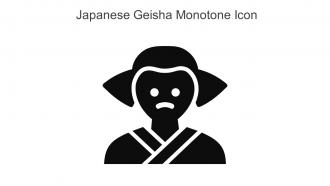 Japanese Geisha Monotone Icon In Powerpoint Pptx Png And Editable Eps Format