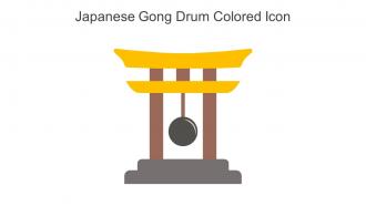 Japanese Gong Drum Colored Icon In Powerpoint Pptx Png And Editable Eps Format