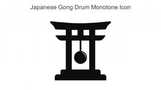 Japanese Gong Drum Monotone Icon In Powerpoint Pptx Png And Editable Eps Format