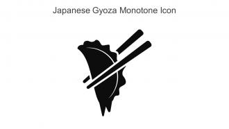 Japanese Gyoza Monotone Icon In Powerpoint Pptx Png And Editable Eps Format