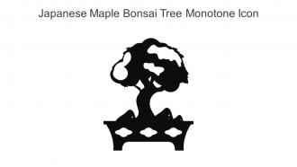 Japanese Maple Bonsai Tree Monotone Icon In Powerpoint Pptx Png And Editable Eps Format