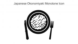 Japanese Okonomiyaki Monotone Icon In Powerpoint Pptx Png And Editable Eps Format