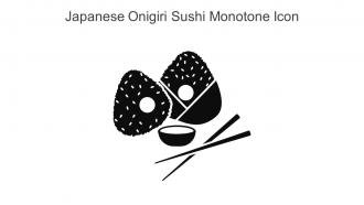 Japanese Onigiri Sushi Monotone Icon In Powerpoint Pptx Png And Editable Eps Format