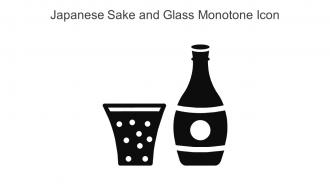 Japanese Sake And Glass Monotone Icon In Powerpoint Pptx Png And Editable Eps Format