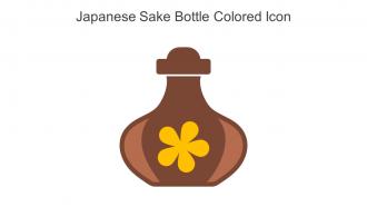 Japanese Sake Bottle Colored Icon In Powerpoint Pptx Png And Editable Eps Format