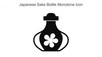 Japanese Sake Bottle Monotone Icon In Powerpoint Pptx Png And Editable Eps Format