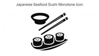Japanese Seafood Sushi Monotone Icon In Powerpoint Pptx Png And Editable Eps Format