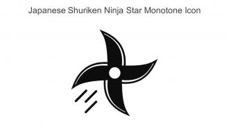 Japanese Shuriken Ninja Star Monotone Icon In Powerpoint Pptx Png And Editable Eps Format