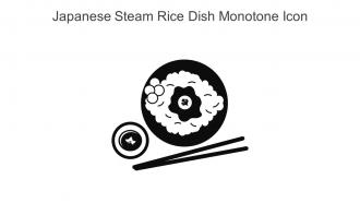 Japanese Steam Rice Dish Monotone Icon In Powerpoint Pptx Png And Editable Eps Format