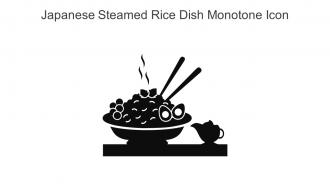 Japanese Steamed Rice Dish Monotone Icon In Powerpoint Pptx Png And Editable Eps Format
