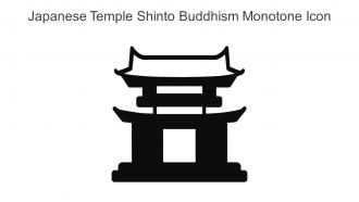 Japanese Temple Shinto Buddhism Monotone Icon In Powerpoint Pptx Png And Editable Eps Format